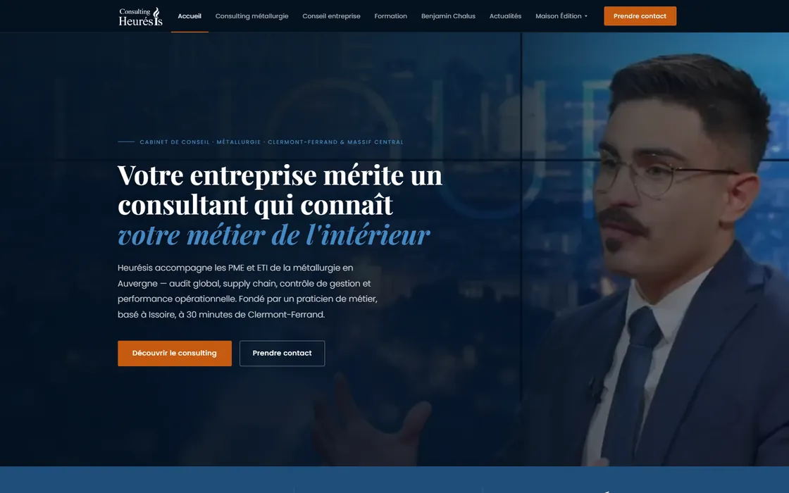 Site internet créé pour Heurésis Consulting